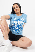 NSW Tribute Carolina Blue Cotton Crew Neck Women's T-Shirt