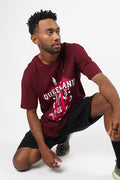 QLD Tribute Burgundy Cotton Crew Neck Unisex T-Shirt