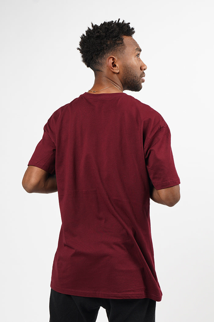 QLD Tribute Burgundy Cotton Crew Neck Unisex T-Shirt