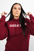 QLD Tribute Burgundy Premium Cotton Blend Unisex Hoodie