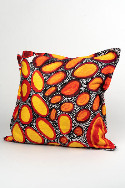 Aboriginal Art Home Decor-Kamarra Cushion Cover 53x53 cm-Yarn Marketplace