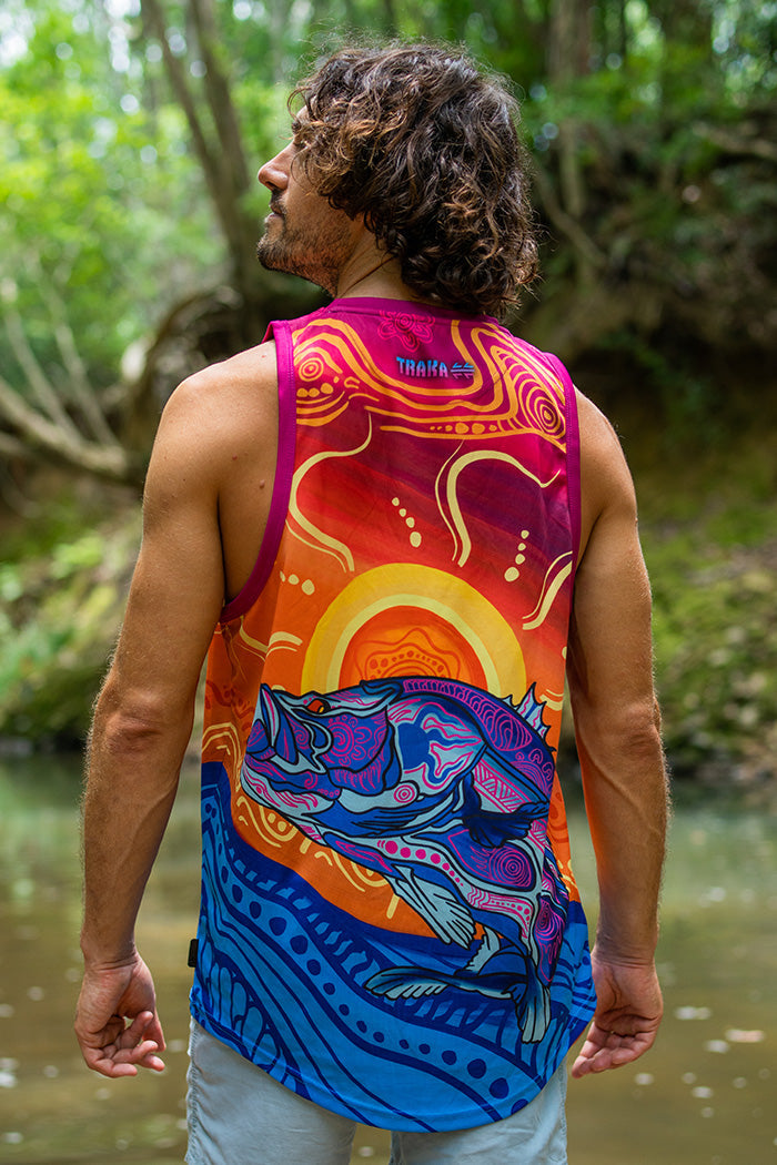 Red Dusk Barra UPF50+ Men's Singlet