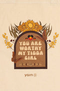 You Are Worthy My Tidda Long Handle Natural Cotton Tote Bag