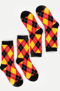 Cross-Hatch Cotton Crew Socks Twin Pack