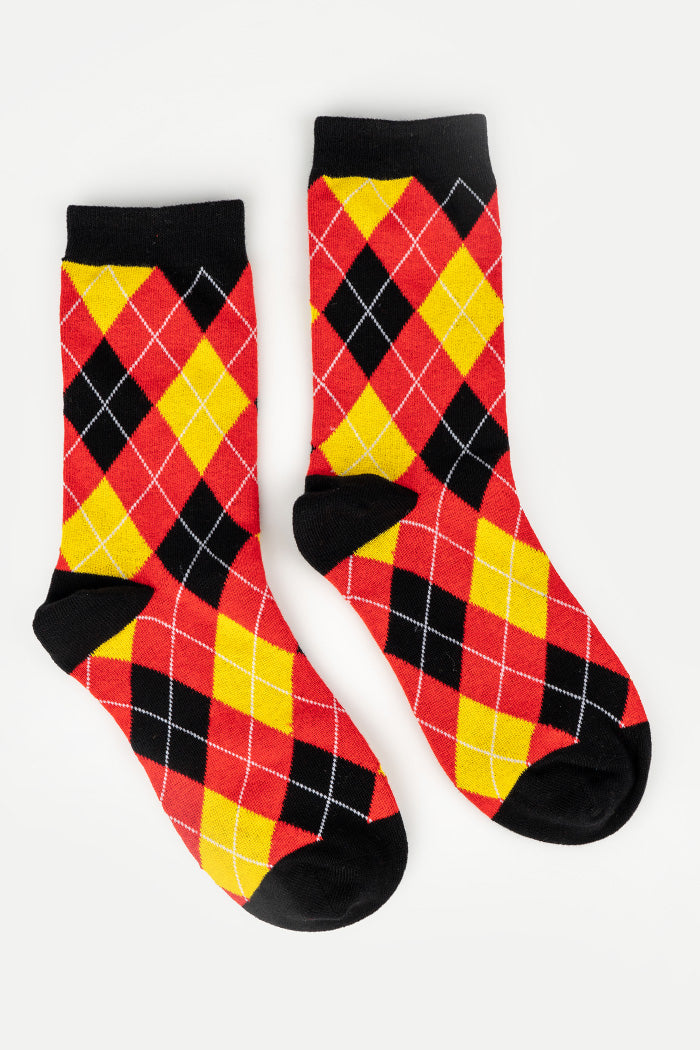 Cross-Hatch Cotton Crew Socks