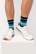 Stripes TSI Cotton Crew Socks Twin Pack