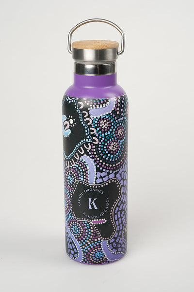 Kakadu Organics Purple Stainless Steel Water Bottle