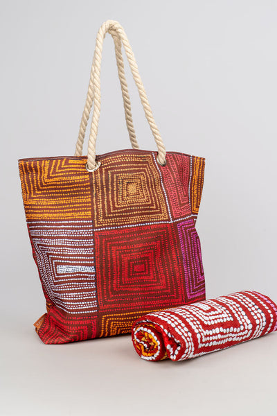 Karnta Jukurrpa Beach Bag & Towel Bundle