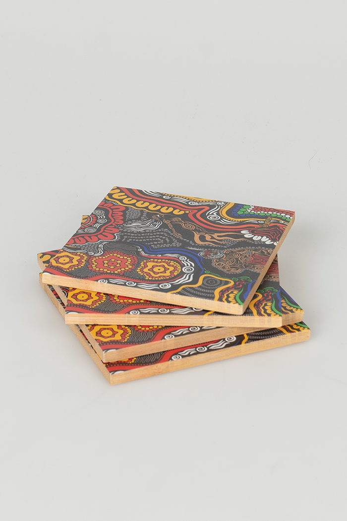 Wisdom Of Our Elders NAIDOC WEEK 2023 Bamboo Coaster Set (4 Pack)