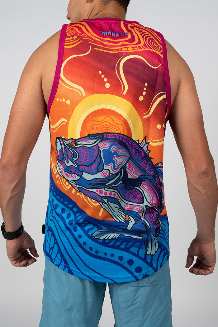 Red Dusk Barra UPF50+ Men's Singlet