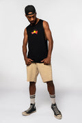 "Raise the Flag" Aboriginal Flag (Australia) Black Cotton Men's Muscle Tank Top