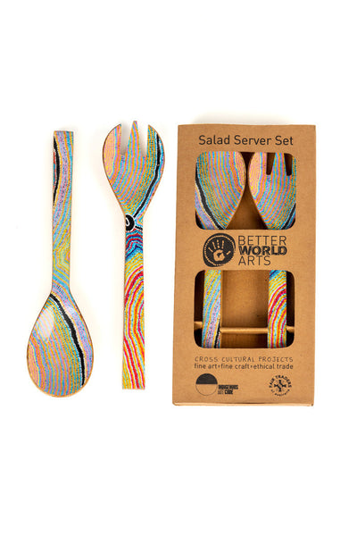 Walker Wooden Salad Server Set 270mm