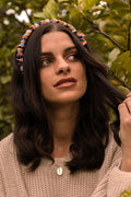 Aboriginal Art Headwear-Desert Fringe-Rush Scrunch Headband-Yarn Marketplace