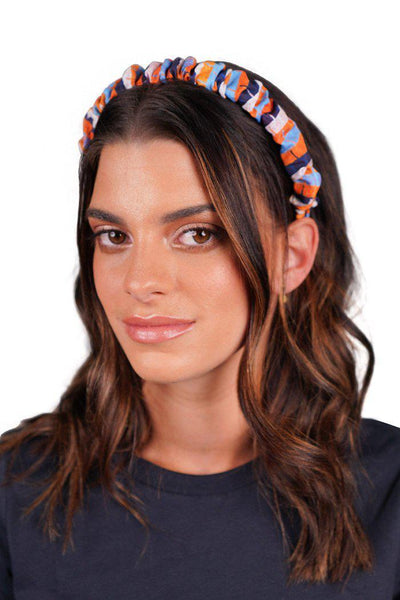 Aboriginal Art Headwear-Desert Fringe-Rush Scrunch Headband-Yarn Marketplace