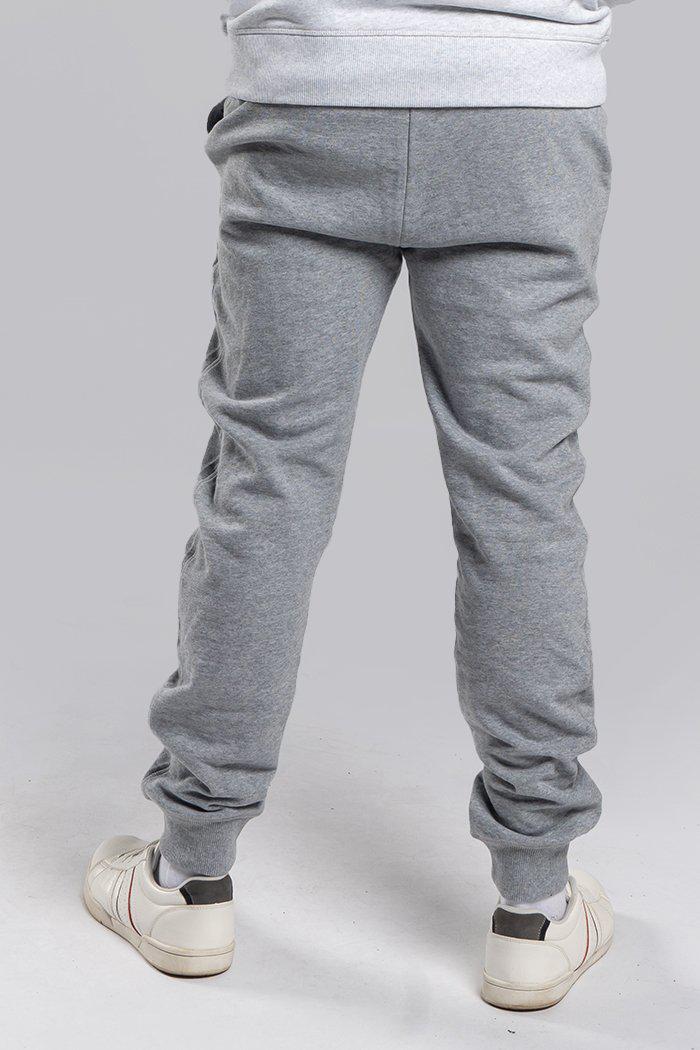 Aboriginal Art Clothing-Basic Grey Marle Cotton Men's Trackpants-Yarn Marketplace