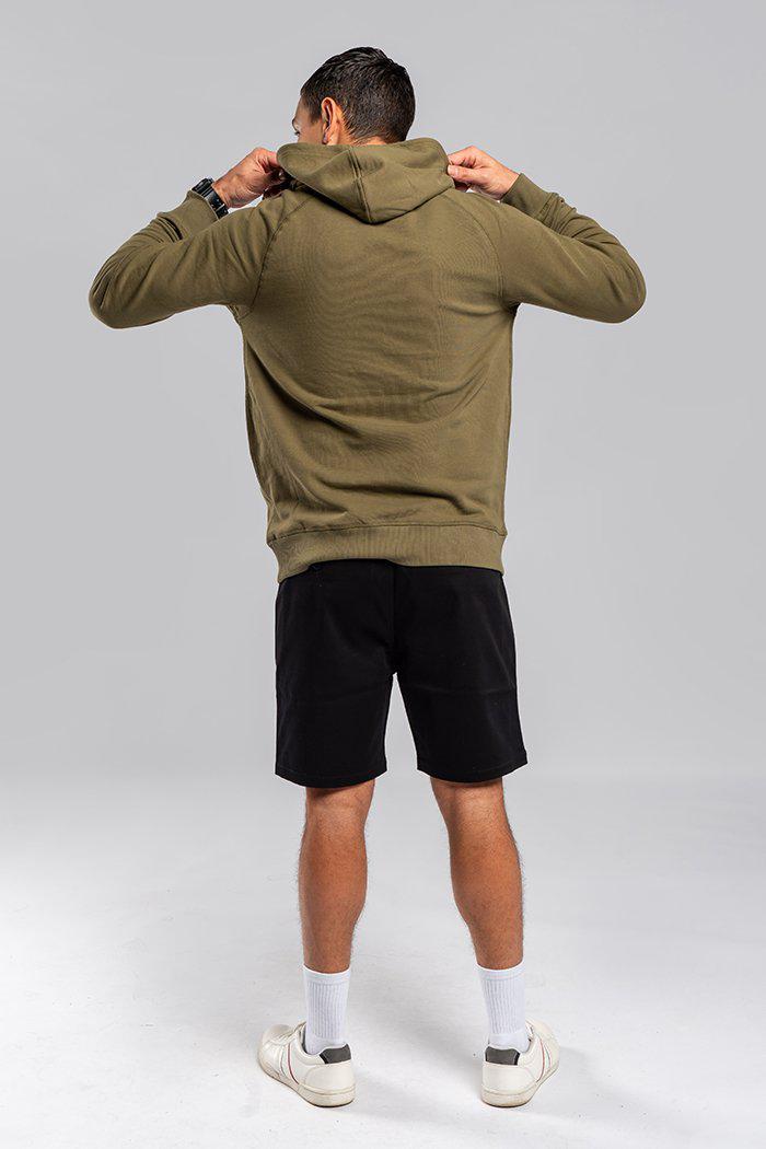 Aboriginal Art Clothing-Basic Army Cotton Crew Neck Men's Hoodie-Yarn Marketplace