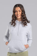 Aboriginal Art Clothing-Basic White Marle Cotton Crew Neck Women's Hoodie-Yarn Marketplace