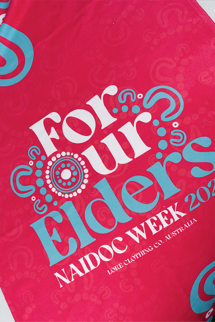 "For Our Elders" (Blue & Pink) NAIDOC WEEK 2023 Beach Towel