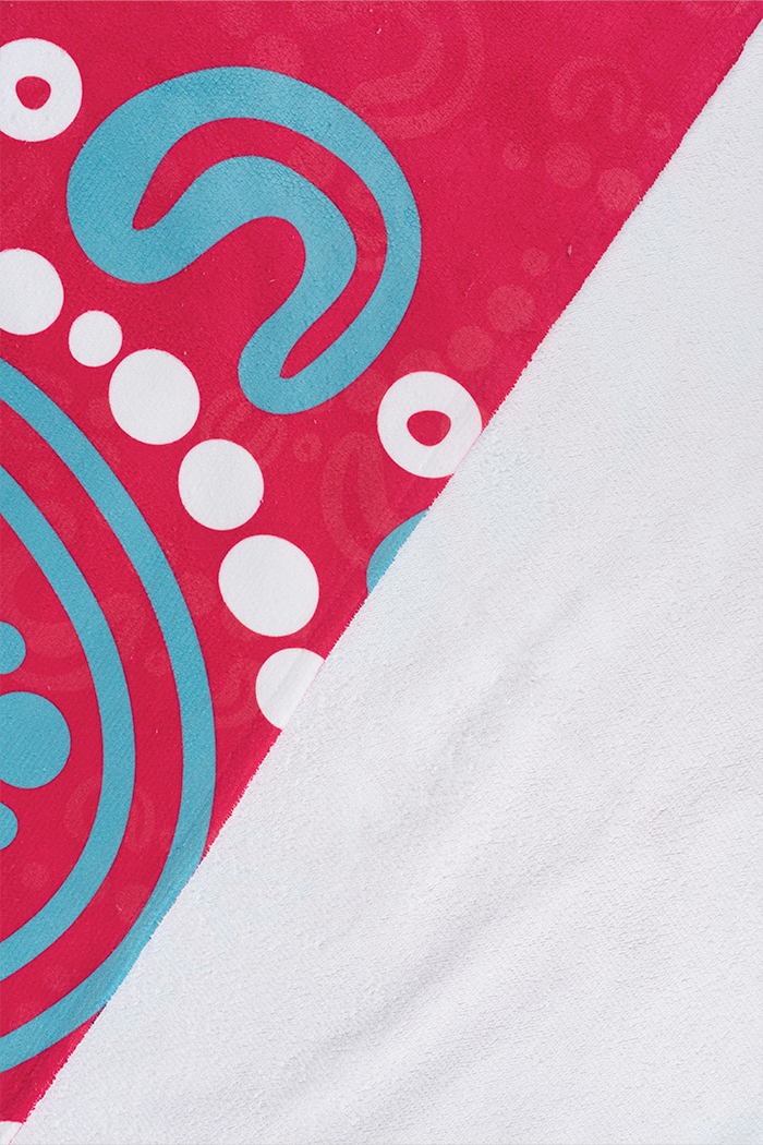 "For Our Elders" (Blue & Pink) NAIDOC WEEK 2023 Beach Towel