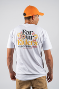 "For Our Elders" NAIDOC 23 Pocket Print (Red & Yellow) White Cotton Crew Neck Unisex T-Shirt