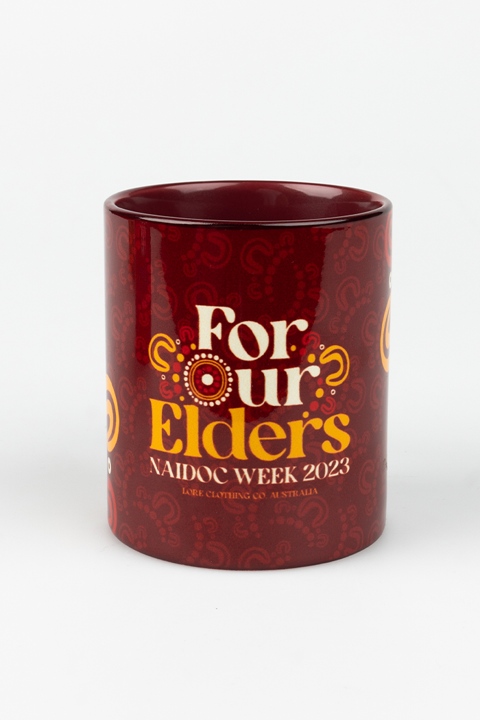 "For Our Elders" (Red & Yellow) NAIDOC WEEK 2023 Ceramic Coffee Mug