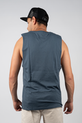 "For Our Elders" (Red & Yellow) NAIDOC WEEK 2023 Petrol Blue Cotton Men's Muscle Tank Top