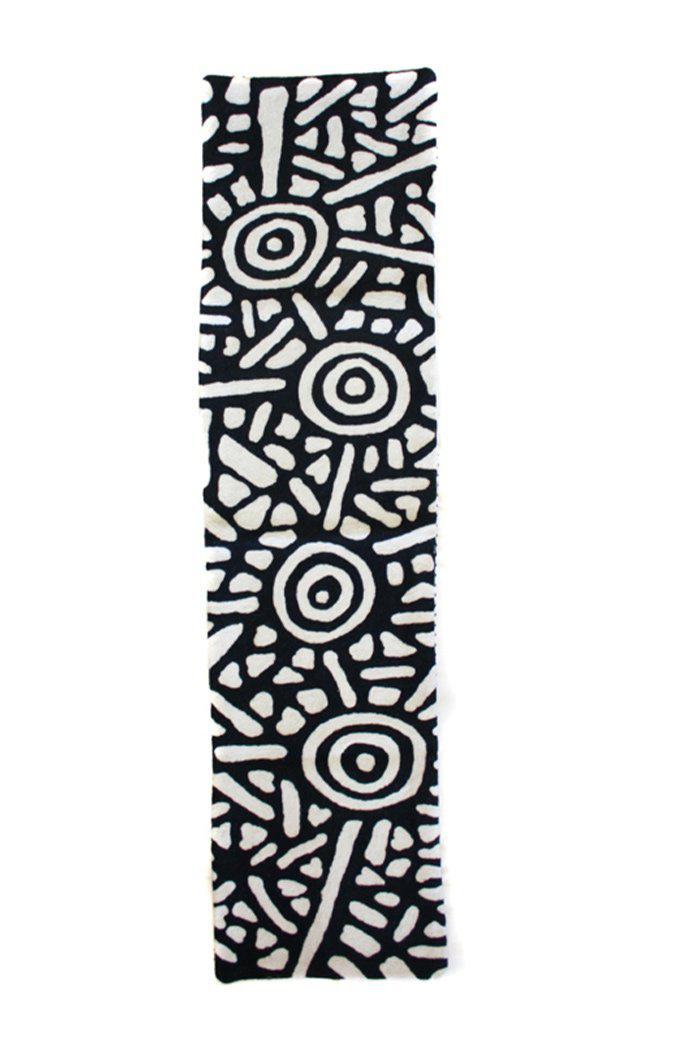 Aboriginal Art Kitchen Warehouse-Granites Table Runner - Wool Chainstitch-Yarn Marketplace