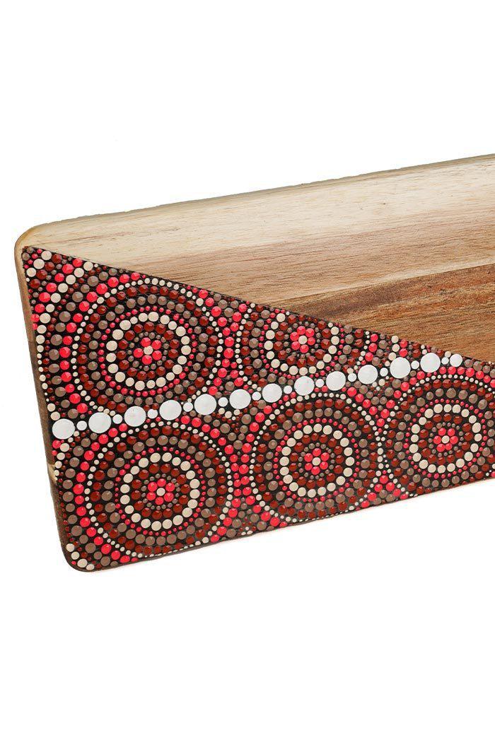 Aboriginal Art Kitchen Warehouse-Guganigine- Kookaburra Acacia Wooden Serving Board-Yarn Marketplace