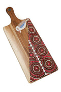 Aboriginal Art Kitchen Warehouse-Guganigine- Kookaburra Acacia Wooden Serving Board-Yarn Marketplace