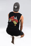 Aboriginal Art Clothing-Heal Country Mens Black Tank-Yarn Marketplace