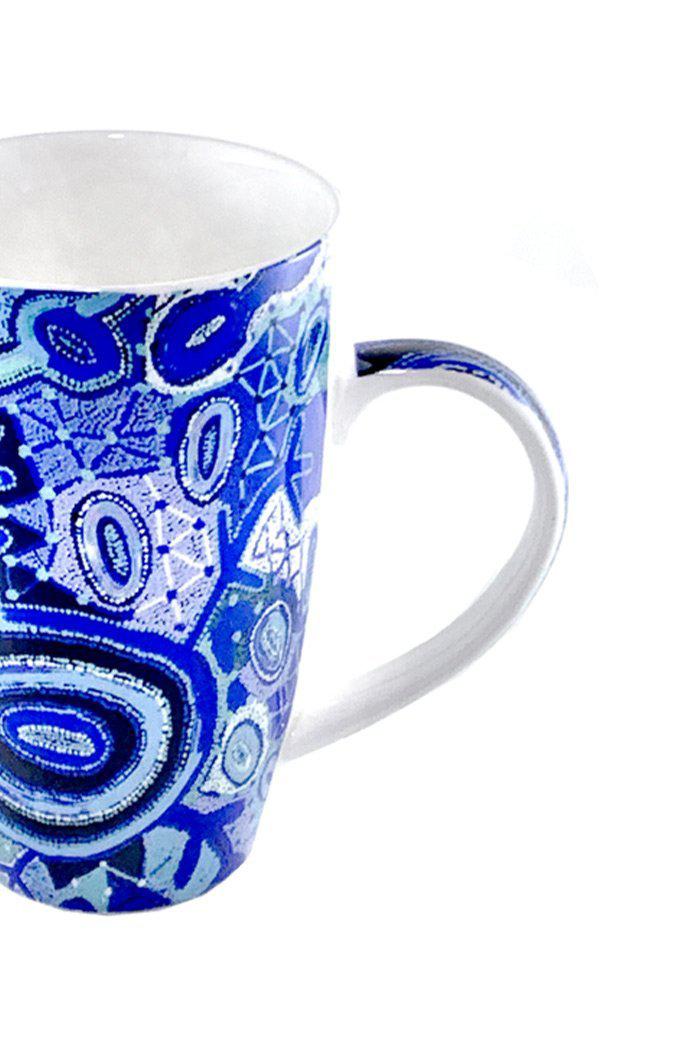 Aboriginal Art Kitchen Warehouse-Hudson Bone China Mugs 380ml/13oz-Yarn Marketplace