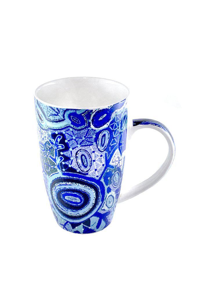 Aboriginal Art Kitchen Warehouse-Hudson Bone China Mugs 380ml/13oz-Yarn Marketplace