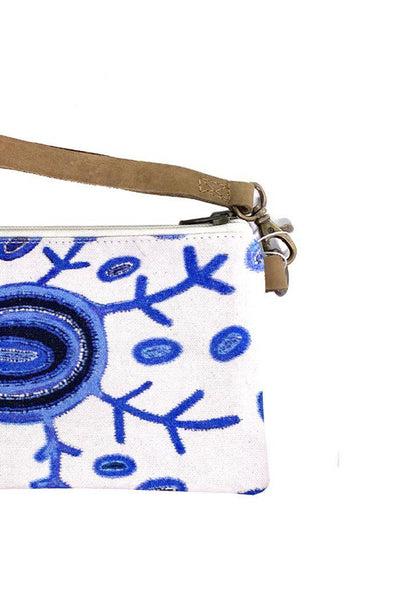 Hudson Pouch Digital (White/Blue)-Bags-Yarn Marketplace