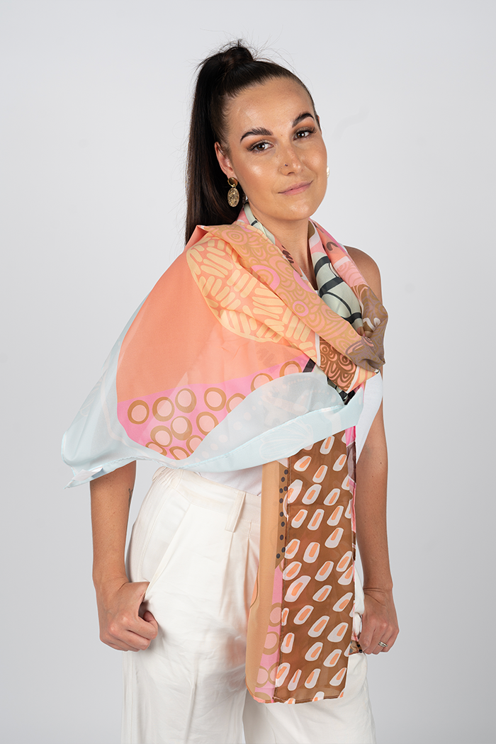 In Their Footsteps NAIDOC WEEK 2023 Rectangle Chiffon Scarf