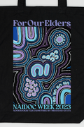 Koorrookee 'Grandmother' NAIDOC WEEK 2023 Black Cotton Tote Bag