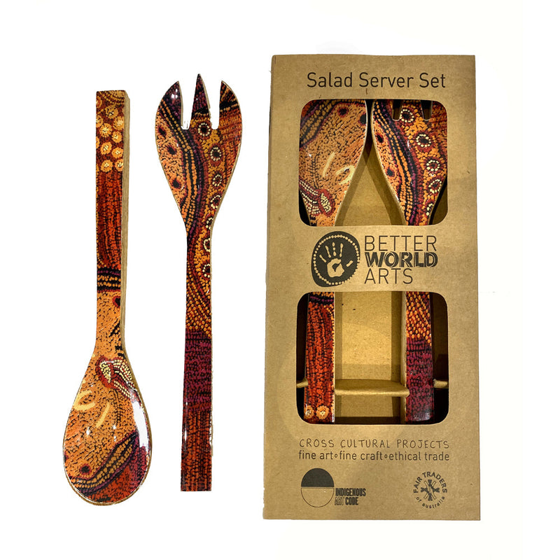 Woods (No.2) Wooden Salad Server Set 270mm