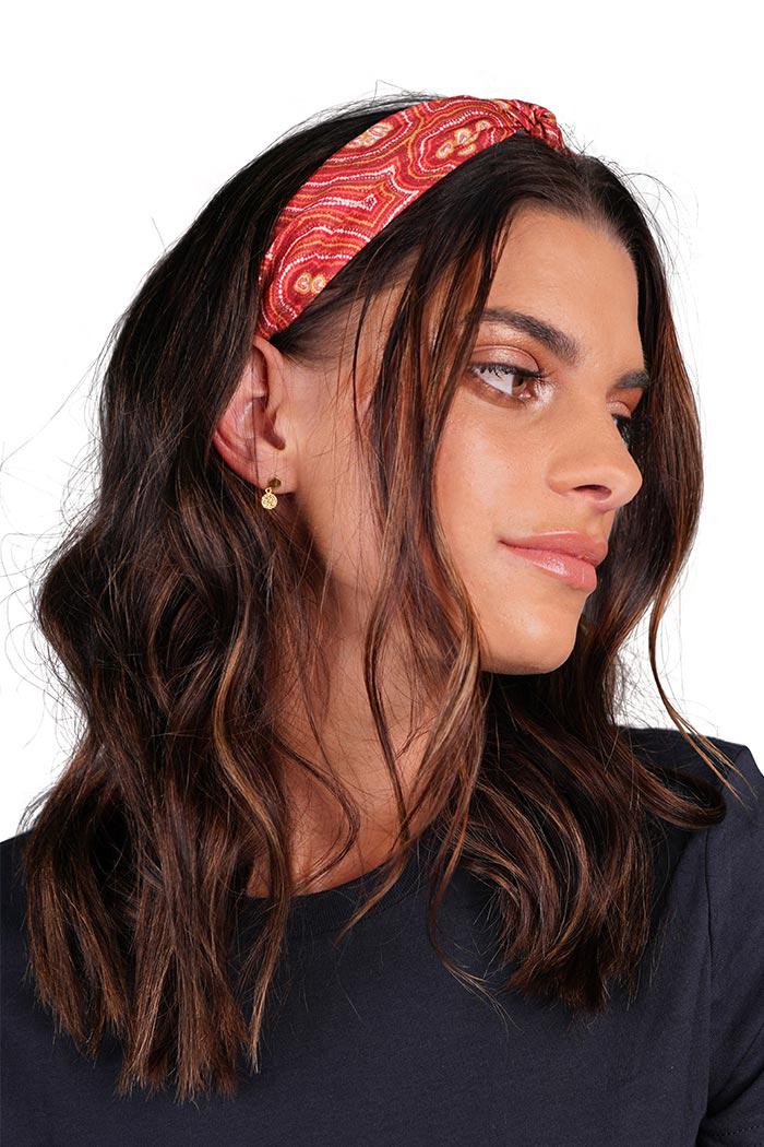 Aboriginal Art Headwear-Lappi Lappi Knot Top Headband-Yarn Marketplace