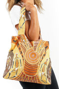 Aboriginal Art Australia-Laura Fold-Up Shopping Bag-Yarn Marketplace