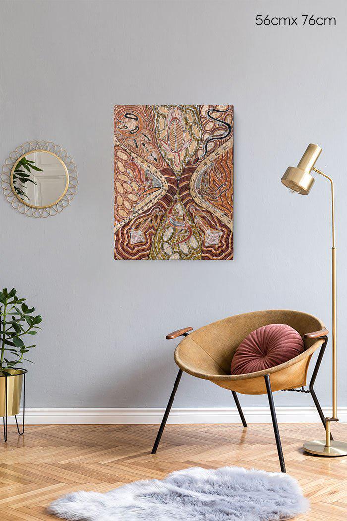 Laura Songlines Canvas Print-Homewares-Yarn Marketplace