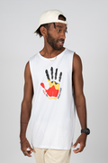 Love My Cultural Heritage White Cotton Men's Muscle Tank Top