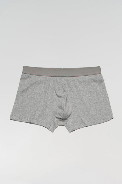 Cotton Mens Grey Boxer Briefs-Trunks-Yarn Marketplace