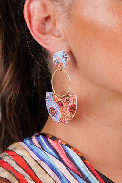 Aboriginal Art Jewellery Australia-Mina Jukurrpa Earrings-Yarn Marketplace