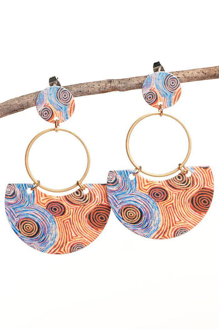 Aboriginal Art Jewellery Australia-Mina Jukurrpa Earrings-Yarn Marketplace