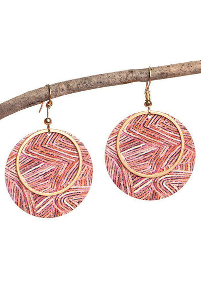 Aboriginal Art Jewellery Australia-Mina Mina Earrings-Yarn Marketplace