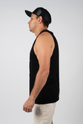 NAIDOC 23 (Red & Yellow) Black Cotton Men's Muscle Tank Top