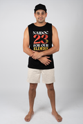 NAIDOC 23 (Red & Yellow) Black Cotton Men's Muscle Tank Top