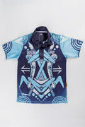 Aboriginal Art Clothing-NSW Tribute Kids Polo-Yarn Marketplace