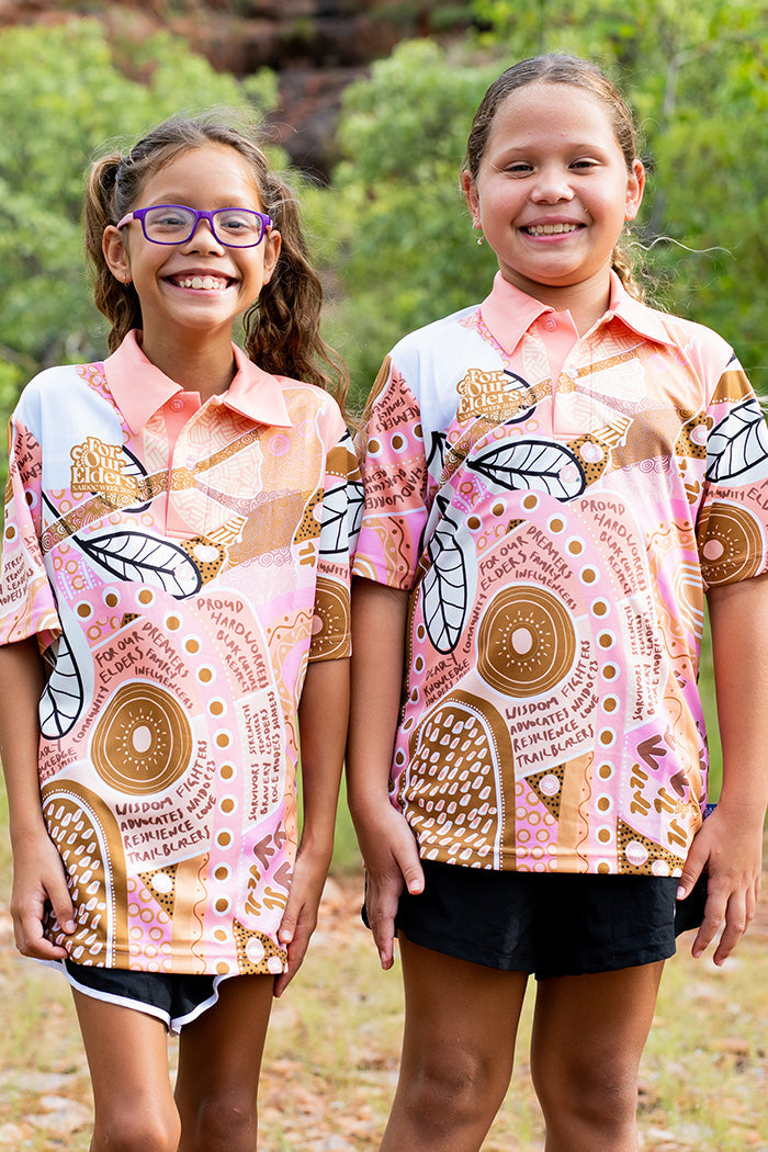 In Their Footsteps NAIDOC WEEK 2023 UPF50+ Kids Polo Shirt