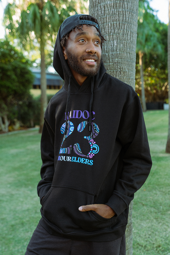 Koorrookee 'Grandmother' NAIDOC WEEK 2023 Black Premium Cotton Blend Unisex Hoodie