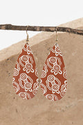 Aboriginal Art Jewellery Australia-Naree Budjong Djara Two Tone Earrings-Yarn Marketplace